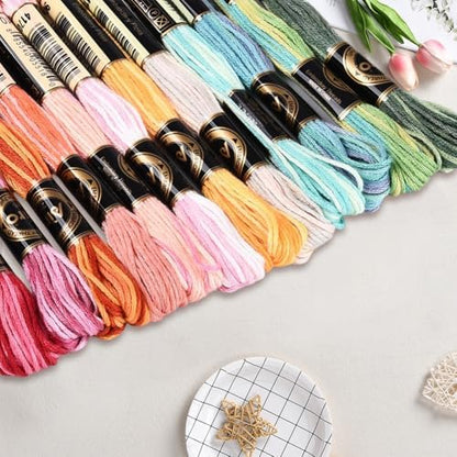 12 Skeins 105 Yards Colorful Cross Stitch Floss Embroidery Thread 6 Ply Variegated Friendship String Polyester Threads Bulk for Sewing Making Bracelets Clothes Stitching Decor Crafts DIY - Image 3
