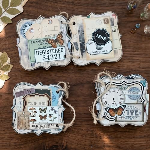 XINPOCUT Folio,Assembly Kit Mini Project,Folio Booklet Craft Kit, Junk Journal Kit, Scrapbooking Supplies, Journaling Decor, Mini Folio Writer Folder Project, Arts & Crafts Gifts by Unknown