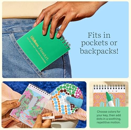 Lifelines FlowArt Mini Activity Pads, 6-Pack, Dot-by-Letter Coloring Books - Image 3