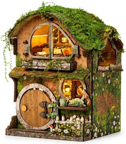 Roroom DIY Miniature House Kit, Forest Fairy-Tale Cottage Dollhouse Kit by Roroom