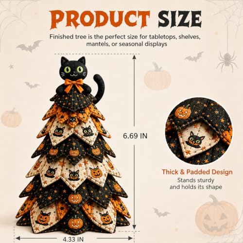 Daily Partner DIY Halloween Quilted Fabric Tree Kit - Image 3