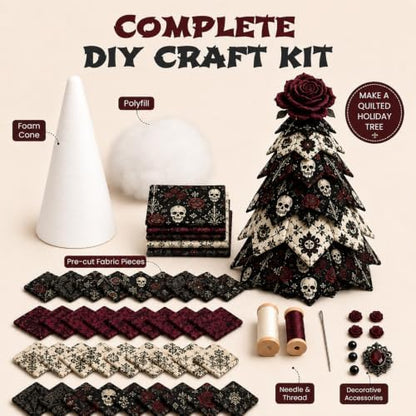Daily Partner DIY Halloween Quilted Fabric Tree Kit - Image 2