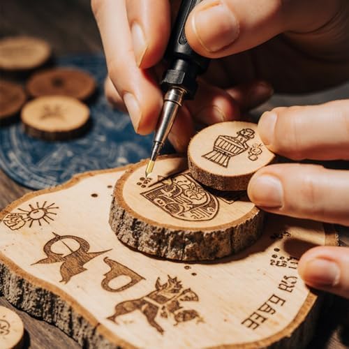 105 Pieces Wood Burning Tip Letters Set Including Letter Number Symbol Alphabet Template for Wood Burner DIY Embossing Carving - Image 7