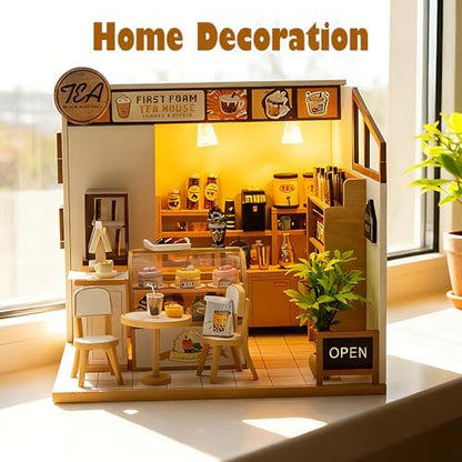 DIY Miniature House Kit, Mini House Building kit for Adults, Tea House - Image 6