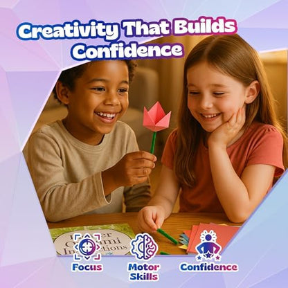 Pinwheel Crafts Flower Origami Kit for Kids Ages 8-12, 150 Pcs - Image 4