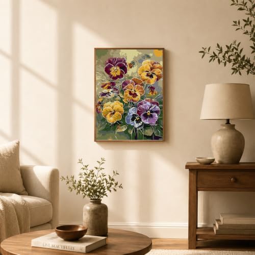 TELMOXA Flowers Paint by Numbers Kit for Adults, 16x20 in - Image 2