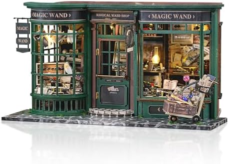 GuDoQi DIY Miniature House Kits, DIY Miniature Dollhouse Kit with Furniture, Tiny House Kits 1:24 Scale, Creative DIY Crafts for Adults Teen, Christmas Birthday Gifts, Magic Shop by GuDoQi