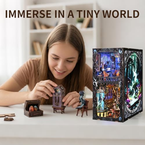 Book Nook Kit, DIY Miniature House Dollhouse Kit 3D Puzzle for Adults - Image 6