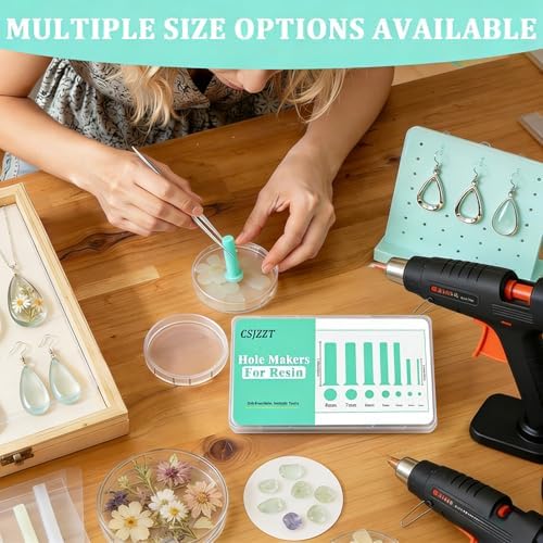 35Pcs Hole Maker for Resin 7 Sizes Drill-Free Silicone Inserts for Epoxy - Image 4