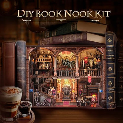 Book Nook Kit - DIY Tiny Home Dollhouse with Sensor LED Light | Enchanting 3D Puzzle Insert for Adults & Teens | Ideal Crafts for Heartfelt Gifts & Everyday Creativity - Image 6