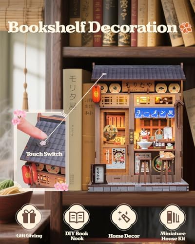 CUTEBEE Book Nook Kit - DIY Miniature House Japanese Street Ramen Shop - Image 3