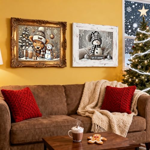 TCDZMYGS 4 Pack Christmas Paint by Numbers Kit for Adults Beginner,Paint by Number Kits Without Frames,DIY Acrylic Oil Painting by Numbers for Home Wall Decor 12x12-12x16 inch - Image 2