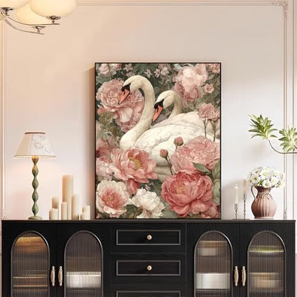 XTCIXAL Paint by Numbers Kit for Adults, Swan, 16X20 Inch - Image 3