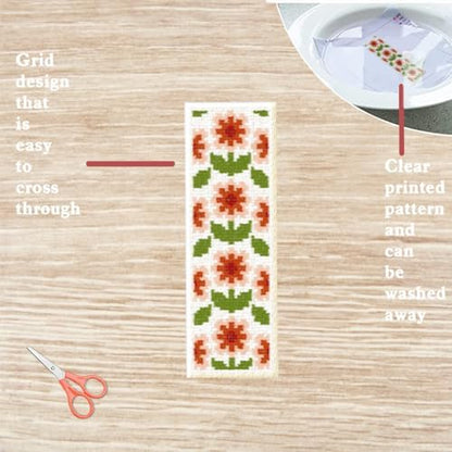 FREEBLOSS 6 Set Bohemian Cross Stitch Bookmark Kit - Image 3
