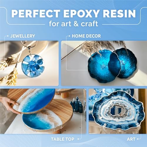 Craft Resin Crystal Clear Epoxy Resin Kit - Food Safe, UV Resistant - 64 Oz - Image 3
