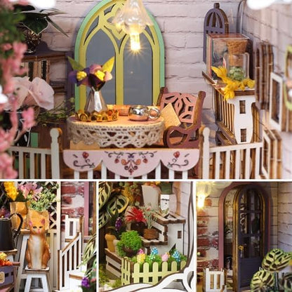 DIY Book Nook Miniature Kit with Sensor Light & Dust Proof for Teens Adults - Image 5
