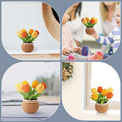 kgxulr Crochet Kit, Yellow Tulips Knitting Kit, Crochet Kit for Beginners - Image 7