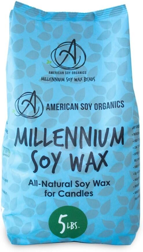 American Soy Organics - 5 lb Bag of Millennium Wax Natural Soy Wax for Candle Making