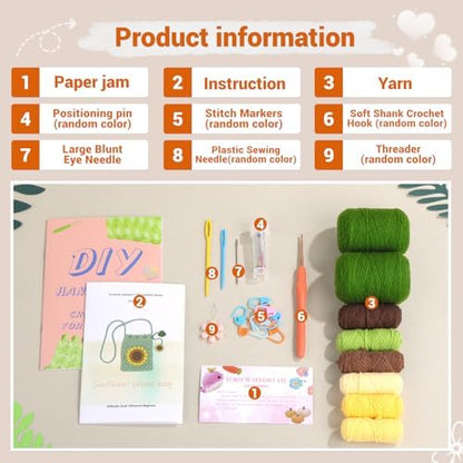 Pnytty Crochet Kits, Crochet Starters Kit with Crocheting Tools Supplies - Image 2
