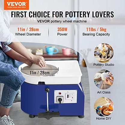 VEVOR Pottery Wheel 11inch 350W Ceramic Wheel Forming Machine Accessory Kit - Image 2