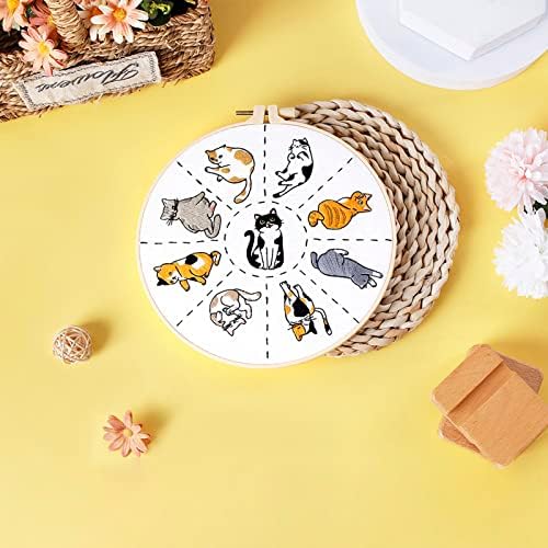 Louise Maelys Cat Embroidery Kit for Beginners Animal Pattern DIY Craft - Image 5
