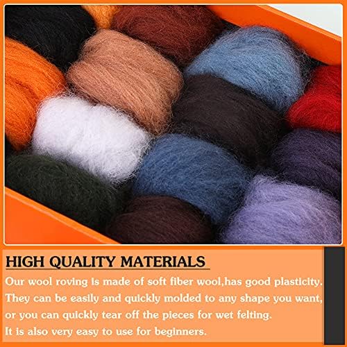 Mayboos 30 Colors Wool Roving for Needle Felting, Needle Felting Wool - Image 4
