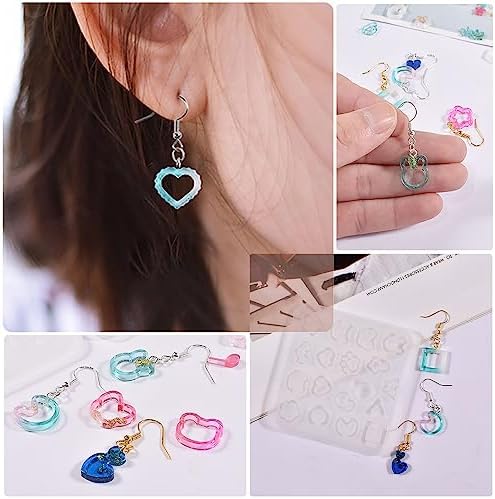 Attuslla Resin Shaker Silicone Molds Earrings Resin Molds Silicone with Glitter for DIY Jewelry Pendant Necklace Ornament - Image 6