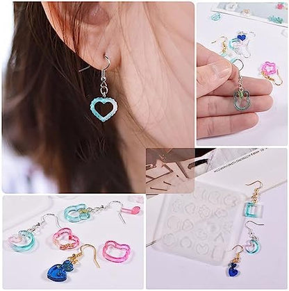Attuslla Resin Shaker Silicone Molds Earrings Resin Molds Silicone with Glitter for DIY Jewelry Pendant Necklace Ornament - Image 6