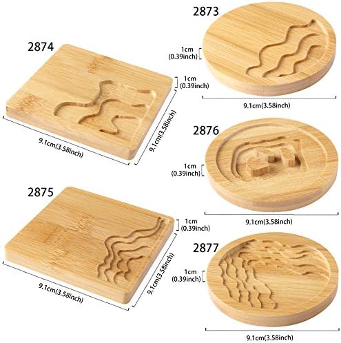 Wood Coaster Set Epoxy Resin Casting Craft Kit River Edge 5-count - Image 2