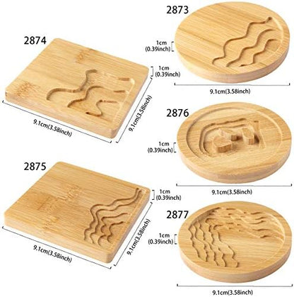 Wood Coaster Set Epoxy Resin Casting Craft Kit River Edge 5-count - Image 2