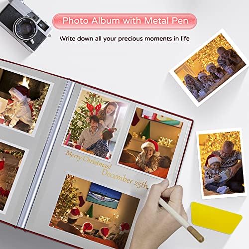 Popotop Large Photo Album Self Adhesive 4x6 5x7 8x10 Scrapbook Album DIY Picture Book,Gifts for Mom,Family Baby and Wedding,with Metal Pen and Plastic Board - Image 5