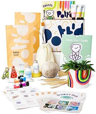 Pott'd Pottery Kit, Air Dry Clay Kit for Adults & Beginners by Pottd
