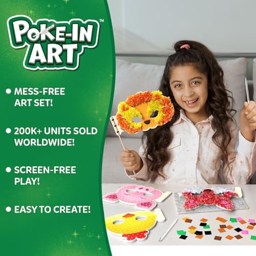 Skillmatics Poke-in Art – Animal Masks, Wood Craft Kit, Gift for Kids - Image 2