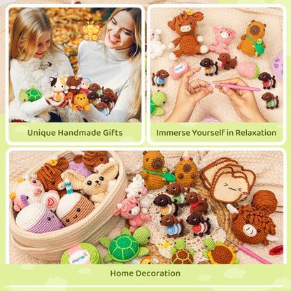 Mewaii Crochet Kit for Beginners, 5 Pack Dachshund Dog Craft Set - Image 6