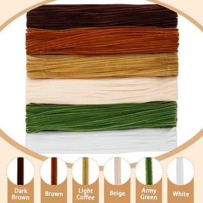 AHAMETON 620Pcs Brown Pipe Cleaners Flower Kit,Chenille Stems Craft - Image 5