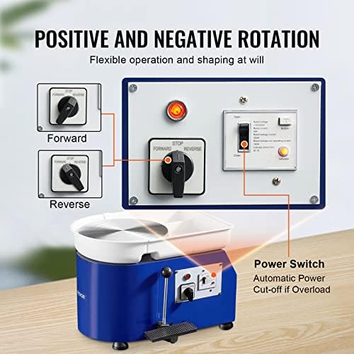 VEVOR Pottery Wheel 11inch 350W Ceramic Wheel Forming Machine Accessory Kit - Image 4