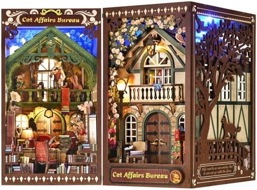 TOYQI Book Nook Kit, DIY Miniature Dollhouse Kit for Adults and Teens by TOYQI