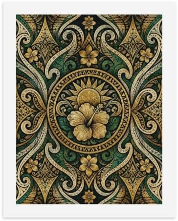Bozfoxa Paint by Numbers Kit for Adults Beginner Green Ornate Flower by Unknown