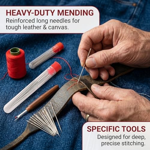 36 Piece Set Needles for Hand Sewing Kit,Stainless Steel Sewing Needles,Sewing Kit for Adults,Stainless Steel Needles for Hand Sewing,Sewing Needles Kit,Big Eye Sewing Needles Kit - Image 4
