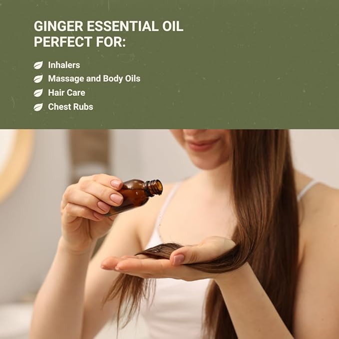 Nature Packaged Ginger Essential Oil - Direct from Bio-Young Aromas - Pure Ginger Oil for Skin - Aceite de Jengibre - Aromatherapy 100% Therapeutic Premium Grade (2lbs)
