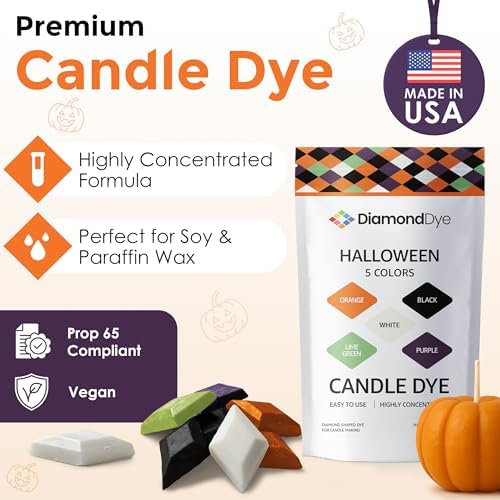 Halloween Candle Dye Chips, Soy & Paraffin Candle Making, 5 Colors - Image 2