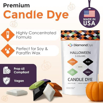 Halloween Candle Dye Chips, Soy & Paraffin Candle Making, 5 Colors - Image 2