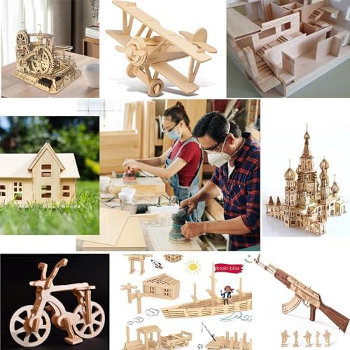 Cassny Unfinished Wood Pieces,5 Pack Basswood Sheets12 x12 x 1/16,Basswood Plywood Wood Sheets for Crafts,Perfect for Painting,Drawing,Laser,Engraving,Burning and CNC Cutting (5pack 12 x12 x 1/16) - Image 6