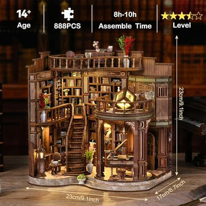 DIY Book Nook Kit for Adults, Miniature House Kit, Dream Bookstore - Image 2