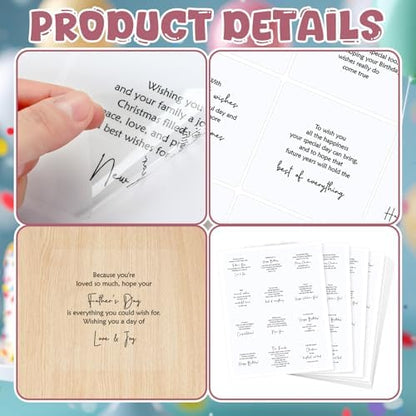 Watersay 240 Pcs Holiday Card Making Stickers, Sentiments for Card Making - Image 3