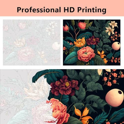Colorful Flowers Adults' Paint-by-Number Kit - Beautiful Botanical Art on Canvas - Drawing Paintwork with Paintbrushes - Floral Paint by Numbers Art Crafts, 16"x20" - Image 5