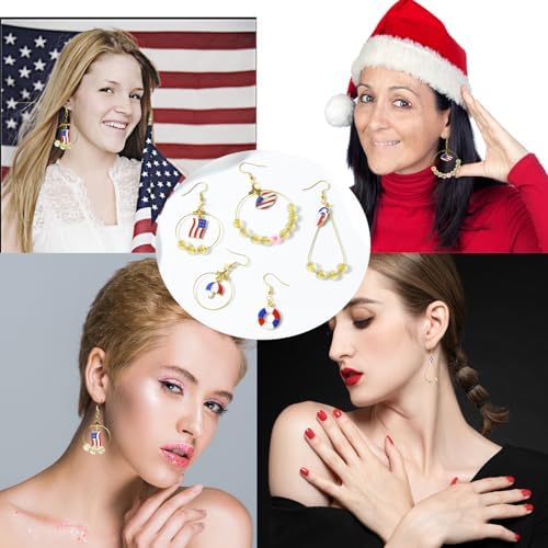 XKCWXY Professional 415Pcs Jewelry Making Supplies for Adults - Earring Findings Components with Hoops, Hooks, Jump Rings,Accent Beads and Charms, Craft Tools Included - Image 6