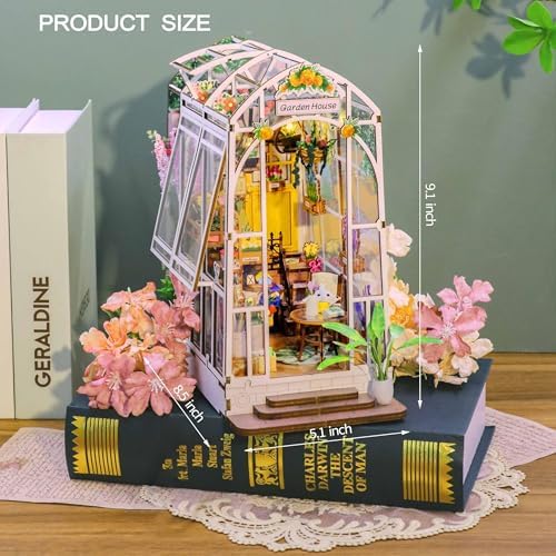 DIY Book Nook Kit, Miniature Dollhouse Booknook Kit for Adults, Garden - Image 2