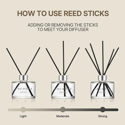 COCODOR Signature Reed Diffuser Set/Black Cherry / 6.7oz /1 Pack/Home Fragrance Diffuser, Oil Scent Diffuser for Bathroom Shelf Decor