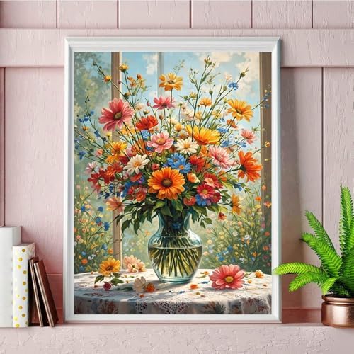 Diamond Art Kits for Adults, Flowers Diamond Art Painting Kits for Adults - Image 2